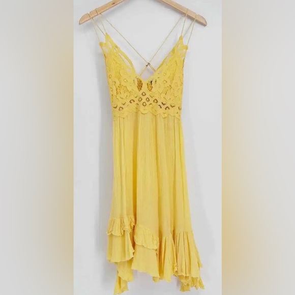 Free People Adella Slip Dress yellow size XS - Picture 9 of 13